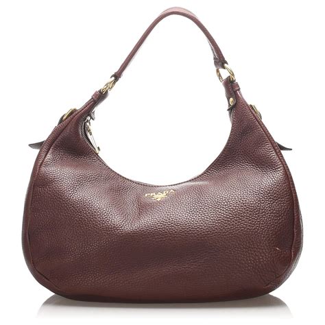 prada bag brown leather|prada leather bag women black.